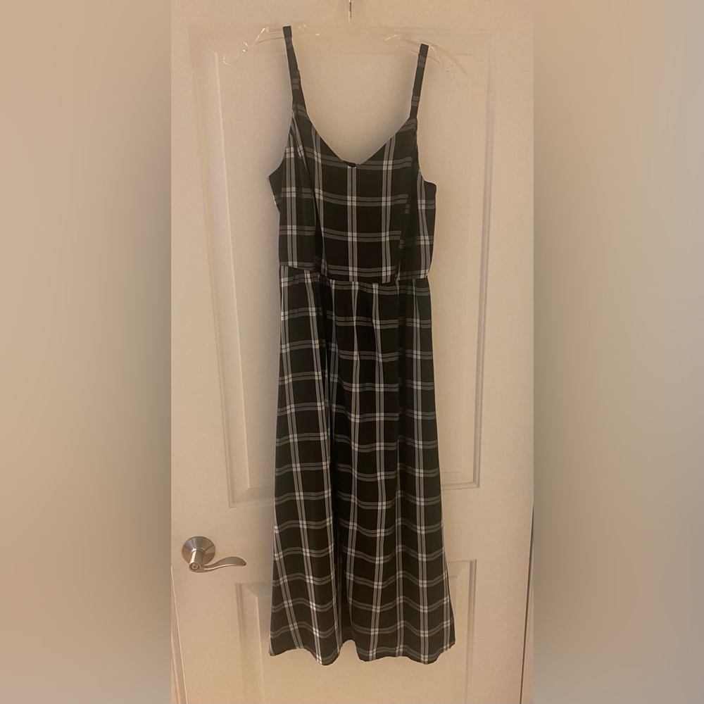 Stylish Black and White Plaid  Dress